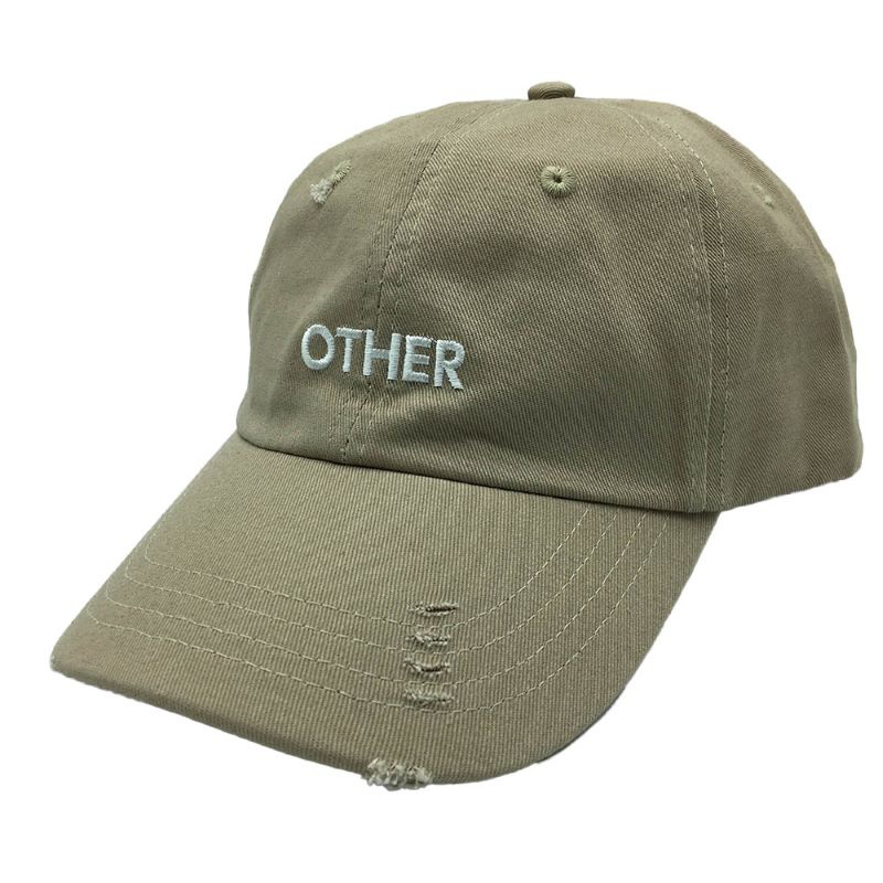 khaki cotton washed dad cap